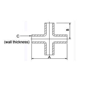 Specs 4-Way Butt Weld Cross
