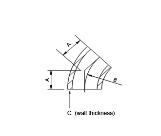 Specs 45 Degree Butt Weld Elbow