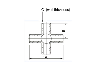 Specs 5-Way Butt Weld Cross