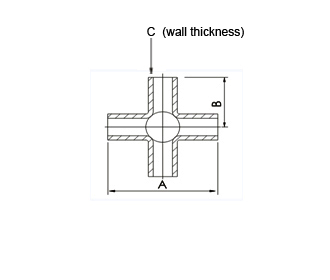 Specs 6-Way Butt Weld Cross