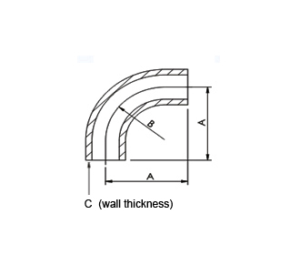 Specs 90 Degree Butt Weld Elbow with Tangent