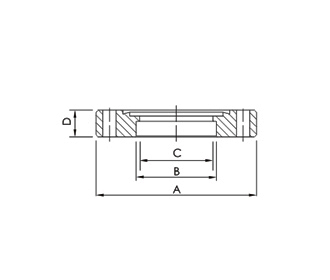 Specs CF Bored Flange, Non-Rotatable, Tapped