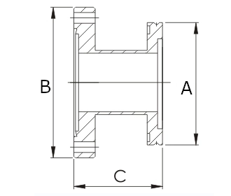 Specs ISO to CF Flange Adapter